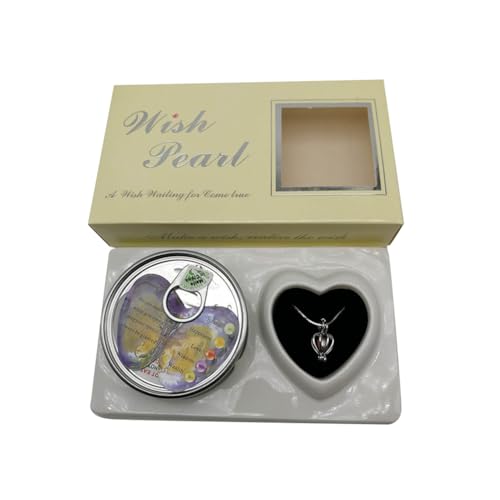 Love Wish Pearl Kit for Adults & Kids: Make a Wish, Love Creations DIY Oyster Pearl Heart Cage Locket Pendant Necklace