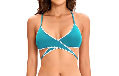 Haut de bikini Lucky Brand avec détails Shell Stitch et bretelles réglables