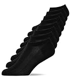 KEECOW 8 Paar Sneaker Socken Herren 43-46 Sportsocken Atmungsaktive Baumwolle Kurz Halbsocken Quarter Sommer Socken (43-46,Schwarz)