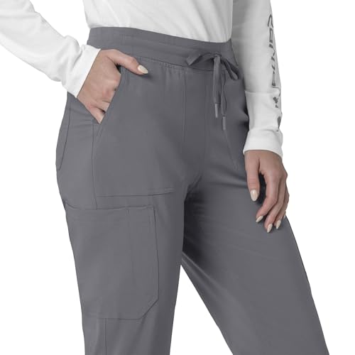 Carhatt Calça feminina cargo para corrida, estanho, 3G