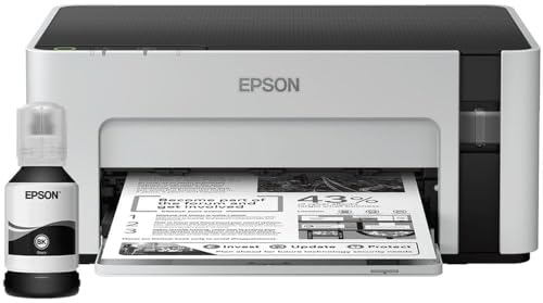 Epson EcoTank M1100 - Tintenstrahldrucker für Büro, schwarz-weiß (6.000 Seiten mit jeder Tintenflasche), C11CG95403