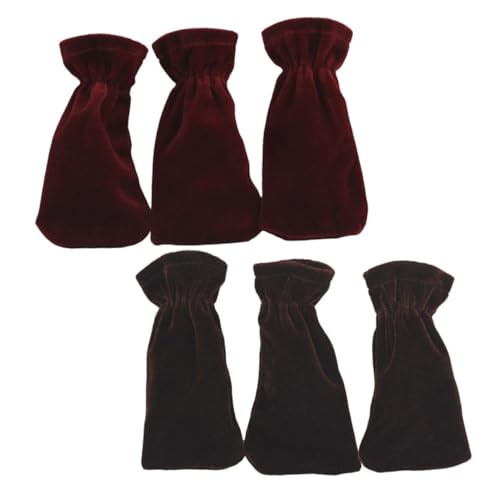 FAVOMOTO 6pcs Piano Pedal Covers Fashionable Velvet Material Easy to Use Decorative for Piano