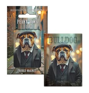Fridge Magnet (65 x 90 mm) - Peaky Paws Club (Bulldog II)