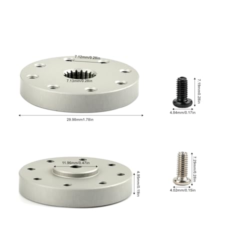 2PCS 18T Metal Servo Arm Horn Round Type Disc Steering Servo Horn for 60KG 80KG 150KG Servo Motor Compatible with Futaba Servos RC Robot Car Airplane Parts - Image 2