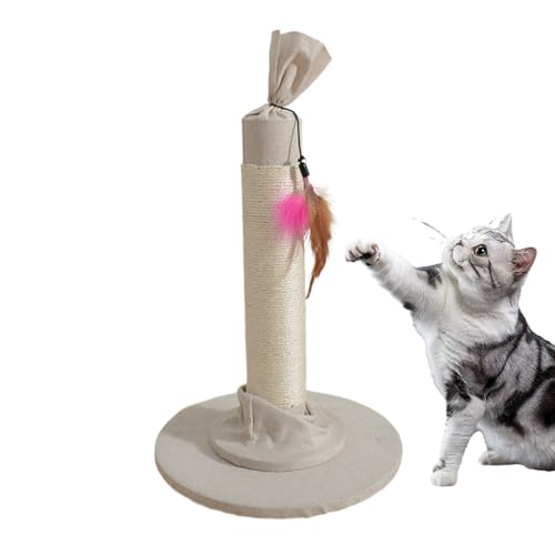 Liepvery 猫用スクラッチポスト | 子猫用トレーニングおもちゃ | 大型猫爪とぎポスト 家具保護、運動、娯楽用 | 室内退屈解消