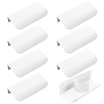 MOROBOR 8 Pack Finger Edge Pull, Self-Stick Instant Cabinet Drawer Pulls Concealed Drawer Pulls Modern Style Drawer Handle for Cabinet Hardware Drawer Wardrobe, 80mm/White