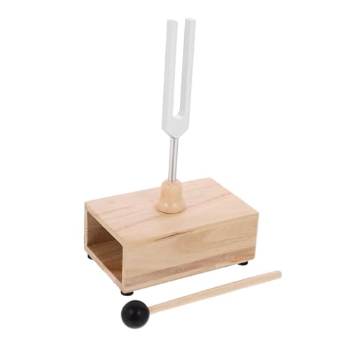 ifundom Healing Tuning Fork Set 528hz Frequency Aluminum Alloy with Wooden Resonator Meditation Tool Kit with Mallet