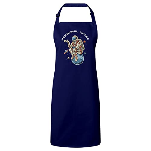 Tablier cuisine navy cosmonaute humour dessin fait main premium