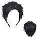 Kadiya Boys Cosplay Wig Full Hair Heat Resistant Black Fashion Synthetic Hair