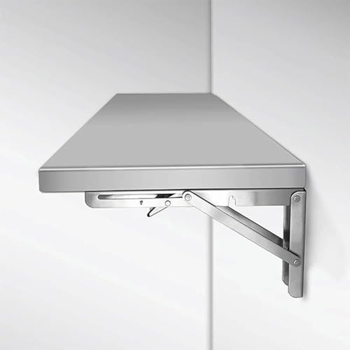 Table murale pliable robuste supportant 150 kg en acier inoxydable durable