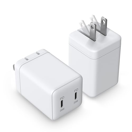 [ 2 Pack ] USB-C Charger Block 40W, ipad charger,iphone 15 charger,Dual Port 20W Type C Fast Charging Block Box Brick Plug Adapter for iPhone 15 14 13 12 Pro Max, iPad Pro