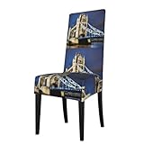 Utilisations polyvalentes : cette housse de siège amovible Tower Bridge à Londres est adaptée pour les cuisines à la maison, les banquets d'hôtel, les dîners de mariage, les réunions d'entreprise, les célébrations et les cérémonies ; bon pour la décoration de chaises d'événement.