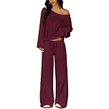 Ropa Invierno Mujer Elegante Pantalon Montaña Mujer Chandal Ropa Verano Conjuntos Chándal Conjunto de Deportiva, Chica Deportivos para Rojo 2XL