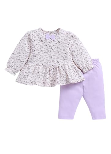 Image of Smart Baby Cotton Frock Set for Baby Girls - Soft Interlock Cotton