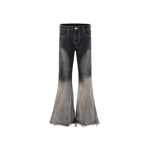 High Street Loudspeaker Wide Foot Long Pants for Men and Women Gradient Jeans