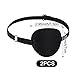 2Pcs Black Pirate Eye Patches, Pirate Captain Costume Accesories for Adults Halloween Carnival Party Supplies (Black)