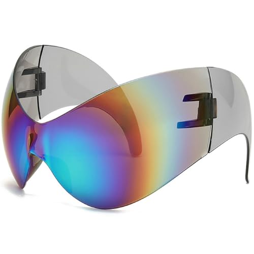 Oversized Sports Y2k Sunglasses Women 2000's Wrap Around Shield Goggle Men 2024 Luxury Trends Punk Sun Glasses Male