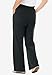 Woman Within Plus Size Petite 7-Day Knit Wide-Leg Pull-On Pants - 2X, Heather Charcoal