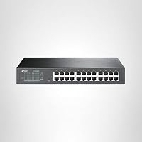 TP-Link TL-SG1024DE 24 Port Gigabit Netzwerk Managed Switch (Rackmount, 24*RJ-45 Ports, Metallgehäuse, IGMP-Snooping, Plug-und-Play, schwarz – Ansicht 8