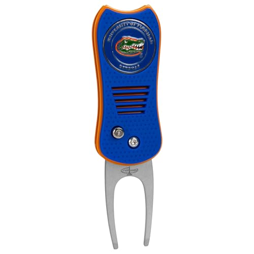 Team Golf NCAA Florida Gators Retractable Divot Tool with Double-Sided