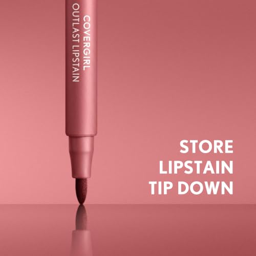 Covergirl Outlast Lipstain, 72 Iconic Darling, Smooth Application, Precise Pen-Like Tip, Transfer-Proof, Satin Stained Finish, Vegan Formula, 0.06oz - image 8