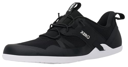 Xero Shoes Womens Prio Coast Lightweight Slip-On Casual Barefoot Sneaker Black/White 8.5