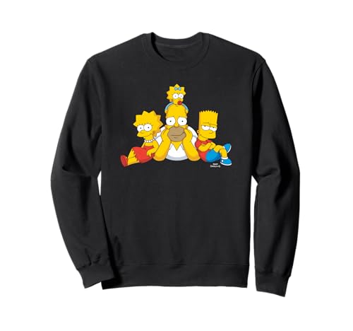 Image of The Simpsons Homer Lisa Bart and Maggie Portrait Sweatshirt