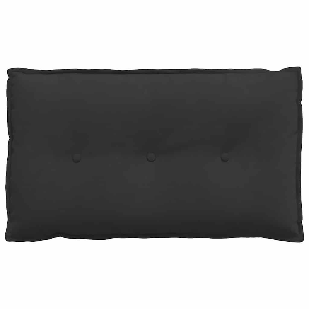 Cojín de respaldo de 80 x 50 cm, color negro, cómodo cojín de microfibra, cojín decorativo rectangular con relleno de poliéster y funda extraíble para cama, sofá y sala de estar