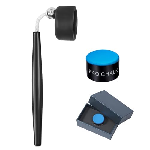 zunzingy Billiard Chalk with Holder – Premium Neutral Cue Chalk and Durable Lightweight Pocket Holder Billiard Table Accessories for Snooker, 8-Ball and 9-Ball