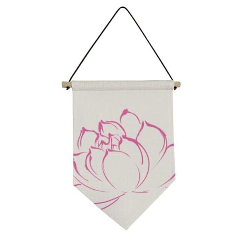 Drapeau en toile fleur de lotus suspendu décoration intérieure no/no