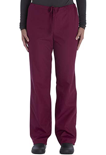 Vital Threads Men And Women Scrubs Set V-Neck Top & Drawstring Pant, Vt526C, L, Wine #TOP1