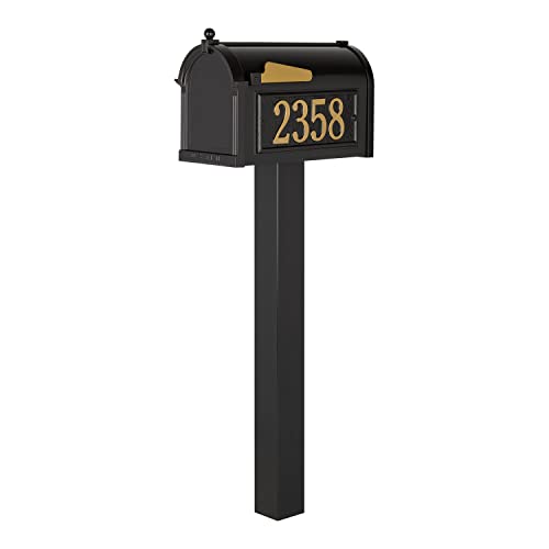 Whitehall Premium Mailbox Package - Black, Extra Large #TOP3