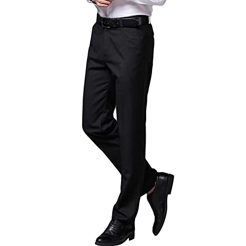 Men's Stretch Dress Pants Slim Fit Skinny Suit Pants Formal Trousers Flex Flat Front Straight Fit Pant