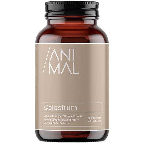 Colostrum Kapseln [160 Stk.] - Unterstützung für Immunsystem und Darm - 480mg Immunglobuline G - Natürliches Kuh Kolostrum Pulver, Erstmilch - Grass Fed Colostrum - geschmacksneutral