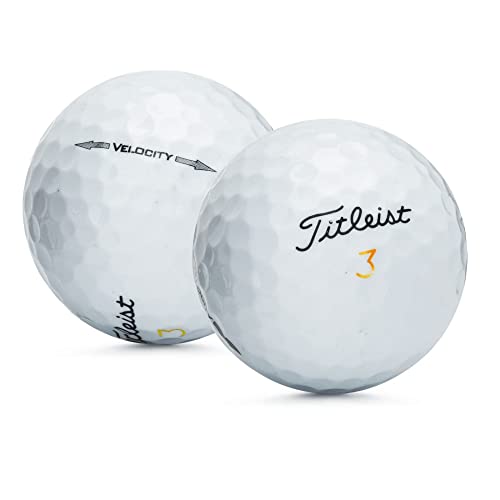 Golfball Nut Used And Recycled For Titleist White Velocity Mint - 5A Quality Golf Balls Mesh Bag Included (24) #TOP3