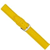  Herzog Beach Correa de Reloj piel de becerrocuero Band amarillo con costura 20440G, Ancho de la pulsera: 12mm