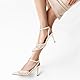 PIZZ ANNU Damen High Heels Strasssteine Knöchelriemen Hohe Schuhe Damen mit Stiletto Absatz Spitze Zehen, perfekt für Party Hochzeit Weiß EU 37