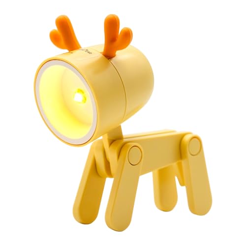RealPower Lampe de poche LED motif animal jaune cerf