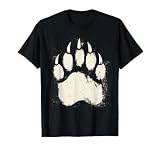 Oso Pata Estampado Blanco Bosque Animal Silueta Tocando Fantasma Camiseta