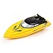 LACALA Rc Boat, Barche telecomandate per Bambini e Adulti 2.4 GHz Barca Veloce Giocattolo telecomandato Coccodrillo Modello di Nave Ricaricabile Impermeabile Resistente agli,Yellow,24x10x7.5cm