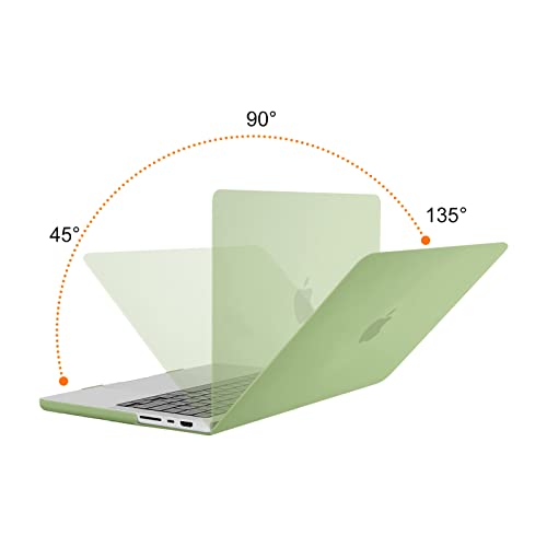 Image of MOSISO Compatible with MacBook Pro 14 inch Case 2025 2024 2023 2022 2021 M5 M4 M3 M2 M1 A3434 A3112 A3185 A3401 A2918 A2992 A2779 A2442, Hard Shell&Keyboard Cover&Screen Film&Pouch,Avocado Green