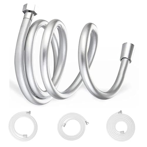 Manguera de ducha de PVC de 2 metros flexible y conector universal blanco 8