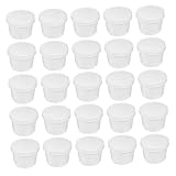 TOBBOMEY Juego de 25 Tazones Desechables para Helado y Sopa 8 Oz, Papel Kraft Blanco Tapa, Contenedores Impermeables para Comida para Llevar, Ideales para Postres y Embalaje de Alimentos