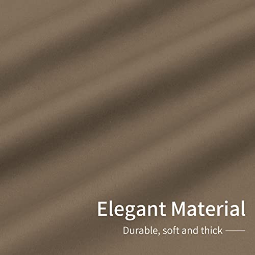 Image of Easy-Going Blackout Curtains for Bedroom, Solid Thermal Insulated Grommet and Noise Reduction Window Drapes, Room Darkening Curtains for Living Room, 2 Panels (42x54 in, Camel)