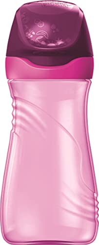 Picnik Origins - 带保护盖的儿童水壶 - 防滴漏和防漏系统 - 不含 BPA 塑料 - 粉色 - 430ml