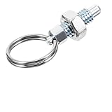 LIFKOME 2pcs Spring Plunger Pull Ring Pin Stainless Steel Latch for Industrial Machinery Automotive Equipment DIY Projects Lightweight and Portable Design