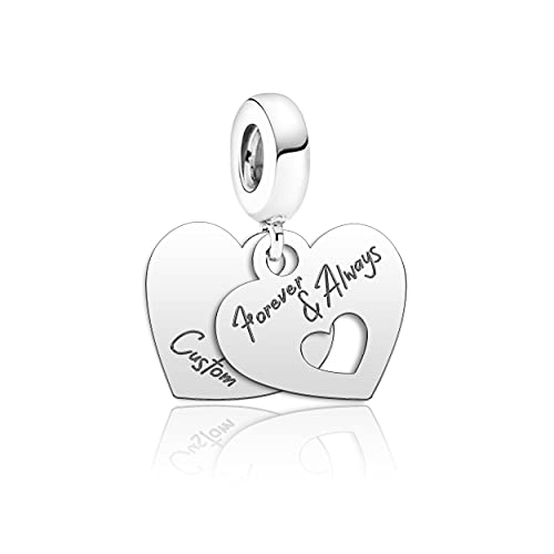 CharmSStory Forever and Always Arrow Through a Heart Charm Beads for European Bracelet