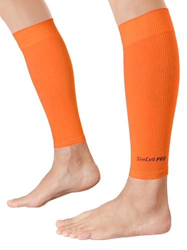 SLIMCELL PRO Pantorrillas Compresion Hombre Y Mujer Unisex ANTI UV - Pantorrillera De Compresion Piernas, Compresivos Gemelos, Medias De Compresion Hombre, Pantorrilleras Running - Made In Italy
