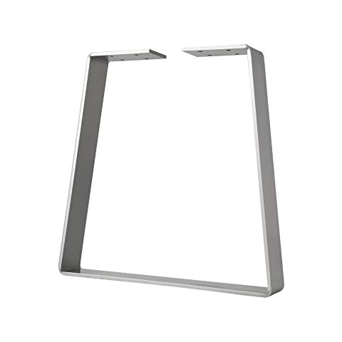 DIY Trapezoid Bell Flat Bar ONE Leg - Desk, Table & Bench - 100% Made in USA, Recycled Steel, Holds 100s Lbs (28" H x 22" W, 2.5" Wide Leg, 0.375" Thick Metal, Raw Steel) Cover