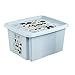 Produktbild keeeper Micky Maus Aufbewahrungsbox mit Deckel, Dreh- und stapelbar, Für Kinder, 24 l, Karolina, Cloudy Blue